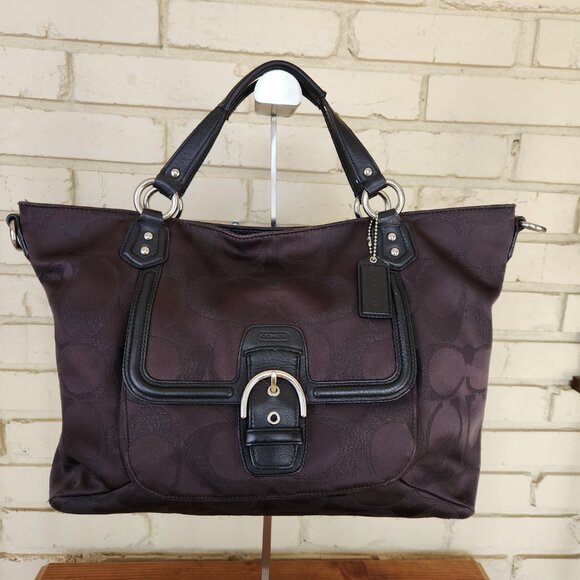 Euc Coach Campbell Metallic Signature Shoulder Bag Handbag - Picture 3 of 12